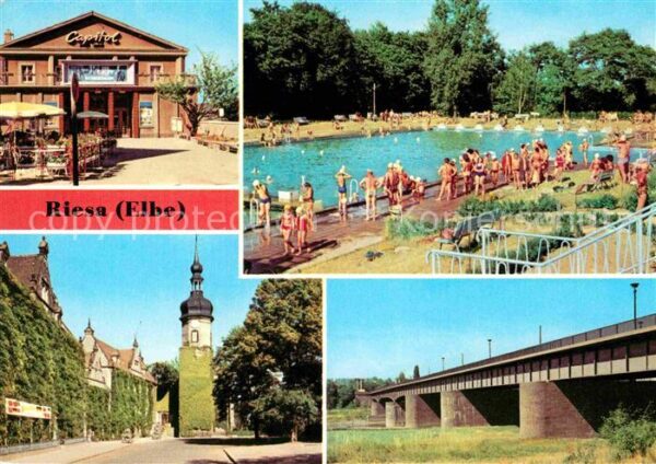 Riesa Sachsen Filmtheater Capitol Freibad Rathaus Neu