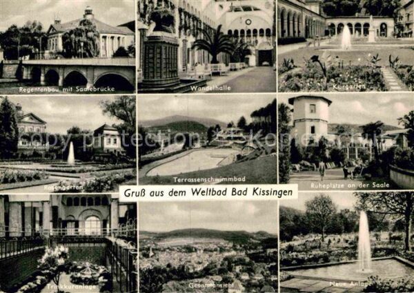 Bad Kissingen Regentenbau Saalebrücke Wandelhalle Kur