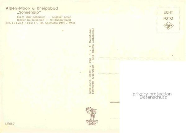 Sonthofen Oberallgaeu Alpenbad Moorbad Kneippbad Sporthotel S – Bild 2