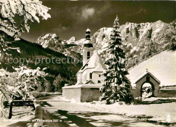 Ramsau Berchtesgaden mit Reiteralpe Kirche Berchtesgadener A