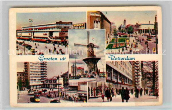 Rotterdam Teilansichten Innenstadt Windmühle