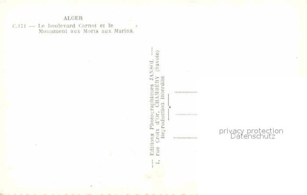 Alger Algerien Boulevard Carnot Monument aux Morts aux – Bild 2