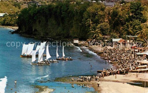 Fond Lahaye La fete au village Courses de yoles a v