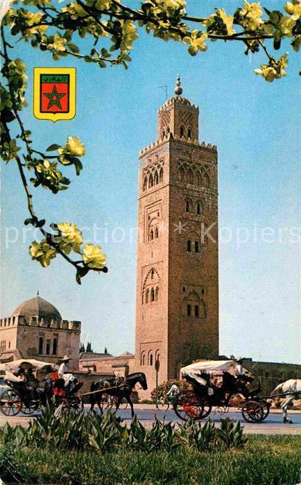Marrakech Marrakesch La Koutoubia Pferdekutschen