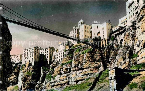 Constantine Algerien Passerelle Perregoud et le Medersa Brüc