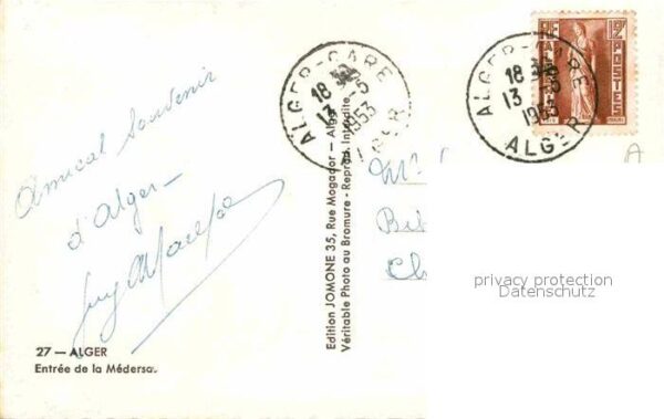 Alger Algerien Entree de la Medersa – Bild 2