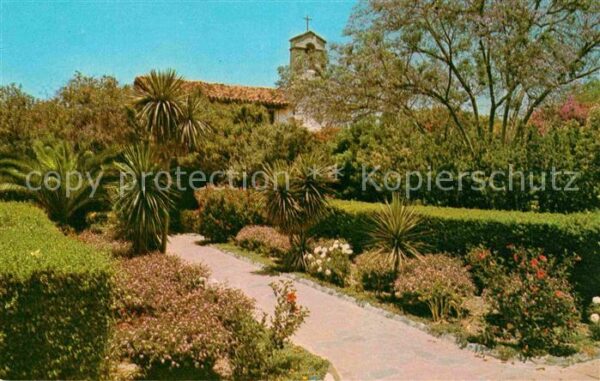 San Juan Capistrano Mission founded 1776 patio gardens