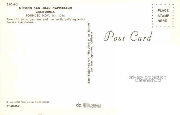 San Juan Capistrano Mission founded 1776 patio gardens – Bild 2