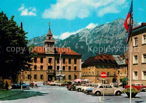 Bad Reichenhall Rathaus mit Hochstaufen Chiemgauer Alpe