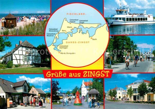 Zingst Ostseebad Strand Ortsmotive Promenade Fähre Stran