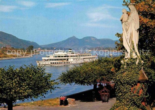 Unkel Rhein Uferpromenade am Rhein Skulptur Statue