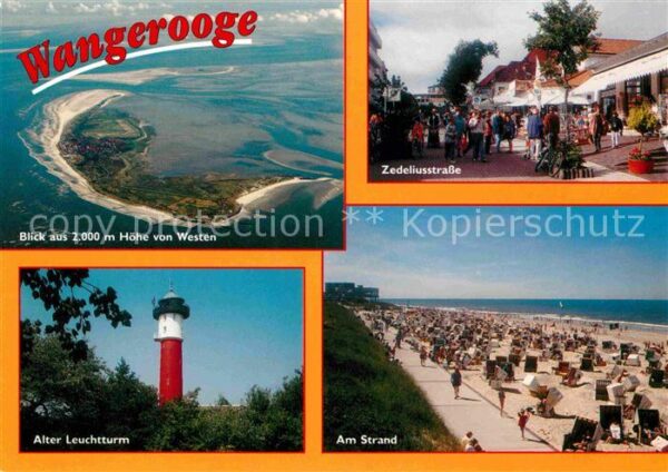 Wangerooge Nordseebad Fliegeraufnahme aus 2000 m Höhe Zedeliu