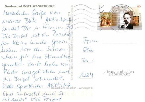 Wangerooge Nordseebad Fliegeraufnahme aus 2000 m Höhe Zedeliu – Bild 2