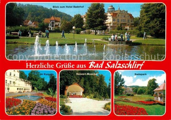 Bad Salzschlirf Wasserspiele Teich Kurpark Hotel Badeho