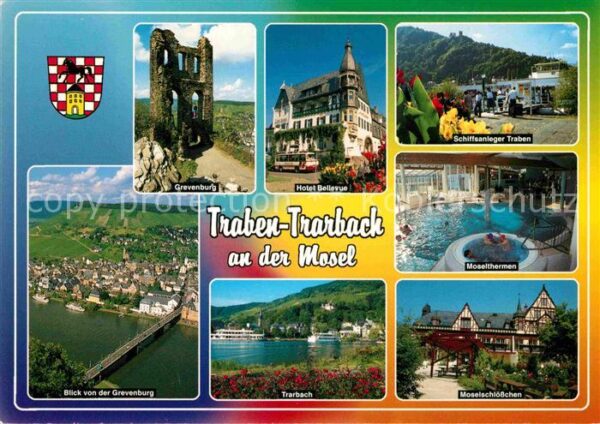 Traben-Trarbach Grevenburg Ruine Hotel Bellevue Schiffs