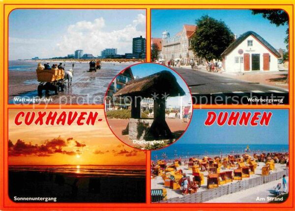 Duhnen Nordsee Wattwagen Wehrbergsweg Dorfbrunnen Sonn
