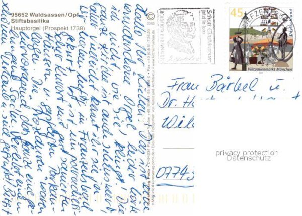 Waldsassen Stiftsbasilika Orgel 18. Jhdt. – Bild 2