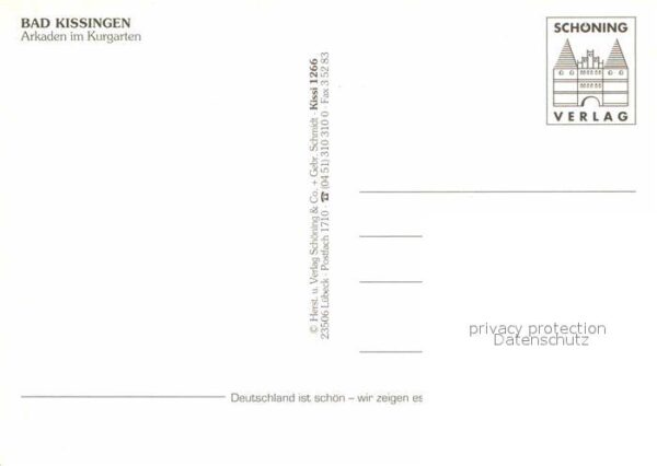 Bad Kissingen Arkaden im Kurgarten Fontäne Blumenbeet – Bild 2