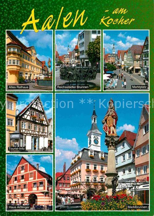 Aalen Rathaus Brunnen Marktplatz Touristinfo