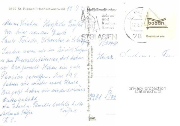 St Blasien Ortsansicht mit Dom Kurort Schwarzwald – Bild 2