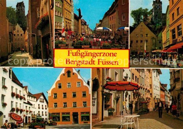 Fuessen Allgaeu Fussgängerzone Altstadt Kneipp Luftkuro