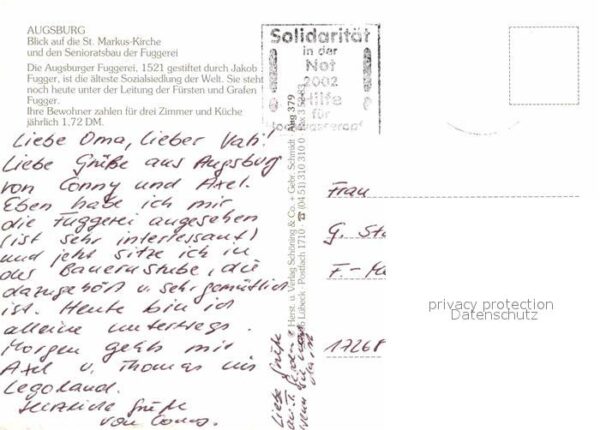 Augsburg St Markus Kirche Senioratsbau der Fugge – Bild 2