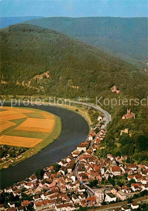 Neckarsteinach Vierburgenstadt am Neckar Fliegeraufnah
