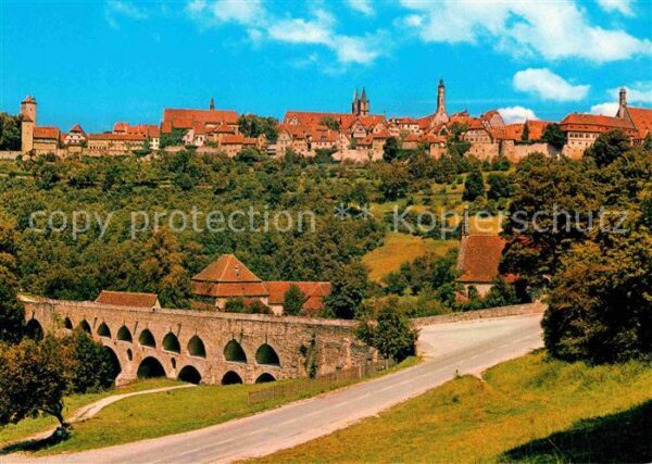 Rothenburg Tauber Doppelbrücke Stadt der Türme