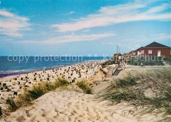 Wenningstedt Sylt Strand mit Dünen am Roten Kliff