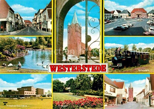 Westerstede Langestrasse Kirche Markt Spielplatz Da