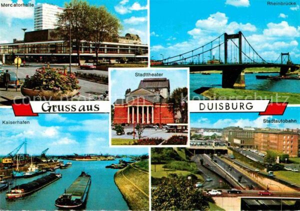 Duisburg Ruhr Mercatorhalle Theater Rheinbrücke Stadt