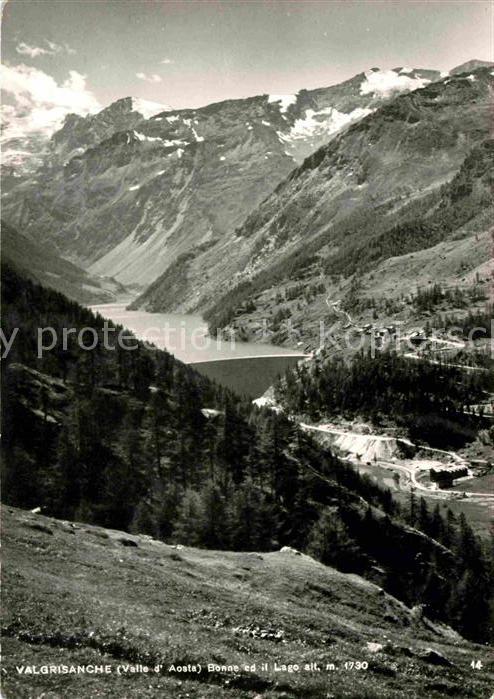 Valgrisenche Bonne ed il lago Alpenpanorama
