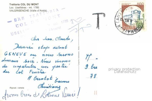Valgrisenche Trattoria Col du Mont – Bild 2