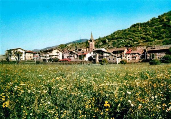 Chambave Panorama Blumenwiese Ortsansicht mit Ki