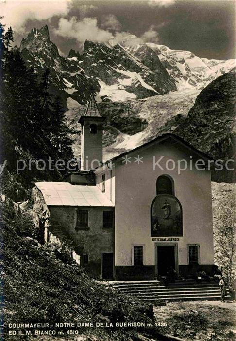 Courmayeur Notre Dame de la Guerison ed il Monte B