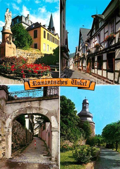 Unkel Rhein Teilansichten Gasse Fachwerkhäuser Denk
