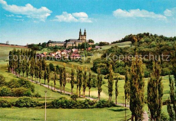 Banz Bad Staffelstein Panorama Blick zum Schloss Baumallee