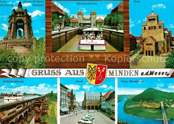 Minden Westfalen Porta Westfalica Kaiser Wilhelm Denkmal