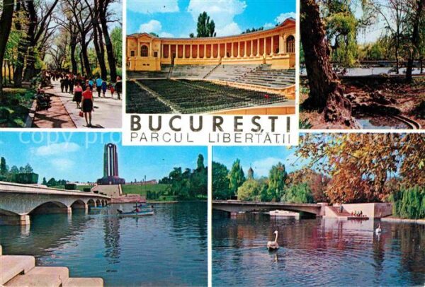 Bucuresti Parcul Libertatii Park Promenade Brücke