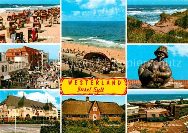 Westerland Sylt Strand Konzertpavillon Fussgängerzone S