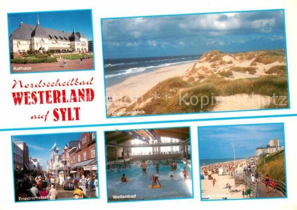 Westerland Sylt Rathaus Friedrichstrasse Wellenbad Düne