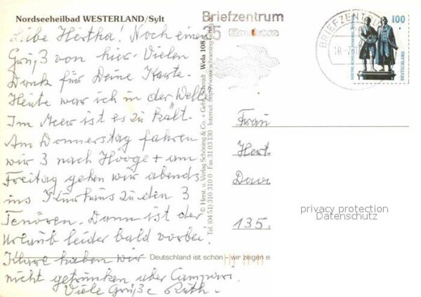 Westerland Sylt Rathaus Friedrichstrasse Wellenbad Düne – Bild 2