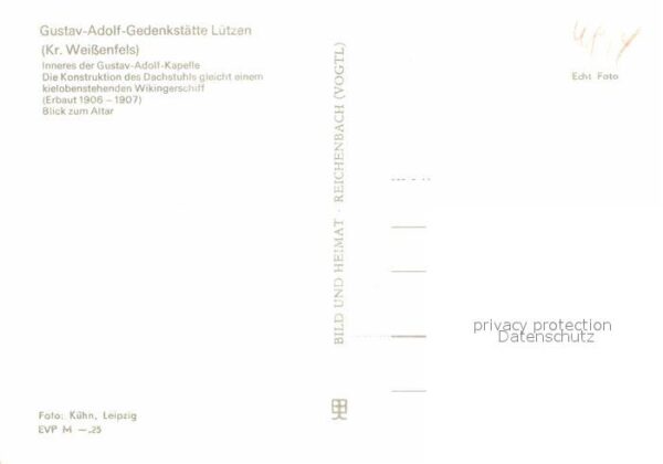Luetzen Gustav Adolf Gedenkstätte Kapelle Innen – Bild 2