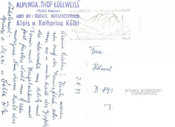 Au Vorarlberg Alpengasthof Edelweiss mit Widderstein – Bild 2