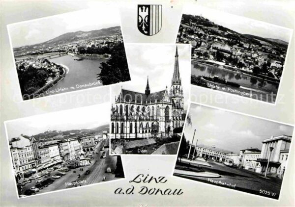 Linz Donau Urfahr Donaubrücke Pöstlingberg Hauptpl