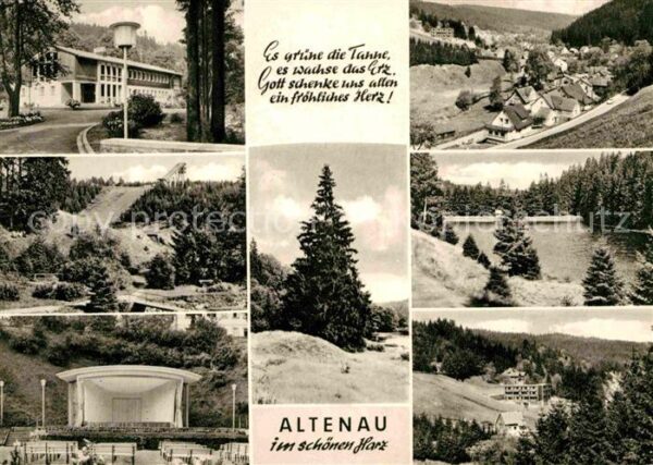 Altenau Harz Landschaftspanorama Waldsee Sprungschan