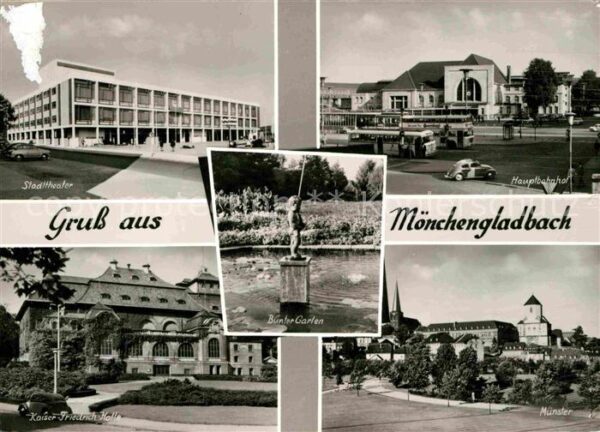 Moenchengladbach Stadttheater Bunter Garten Statue Haupt