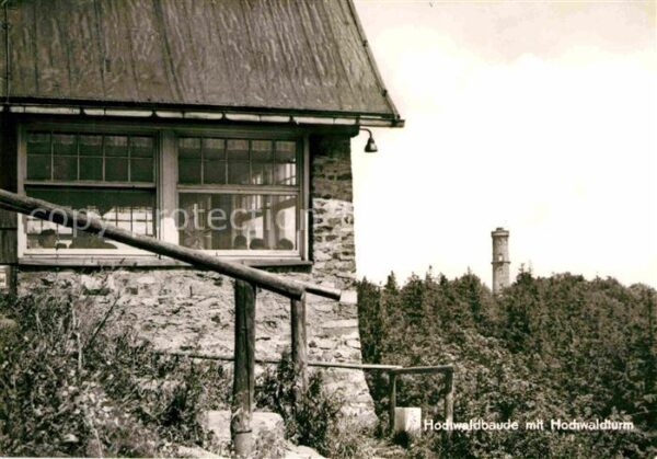 Hain Oybin Hochwaldbaude mit Hochwaldturm Zittauer