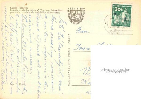 Lazne Jesenik Pomnik vodniho doktora Vincence Priessn – Bild 2