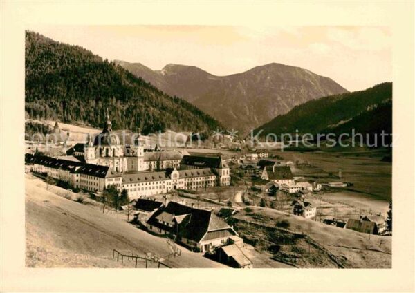 Ettal Benediktinerabtei Panorama Blick vom Vo